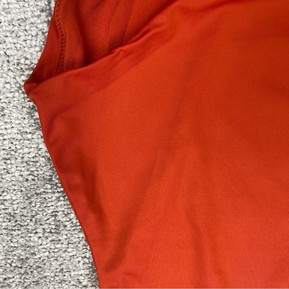 Andie The Luzon One Piece Swimsuit Medium Red Halter Full Bottom Low Leg AO209 - Picture 3 of 13